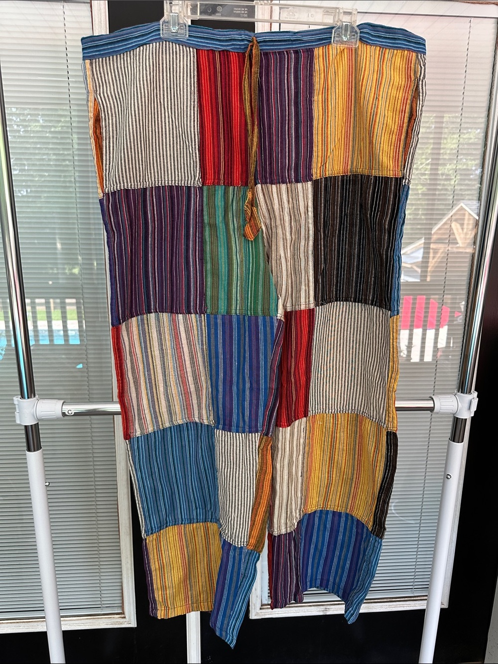Size XL Kathmandu Colorblock Patchwork Striped Pants. NWT!